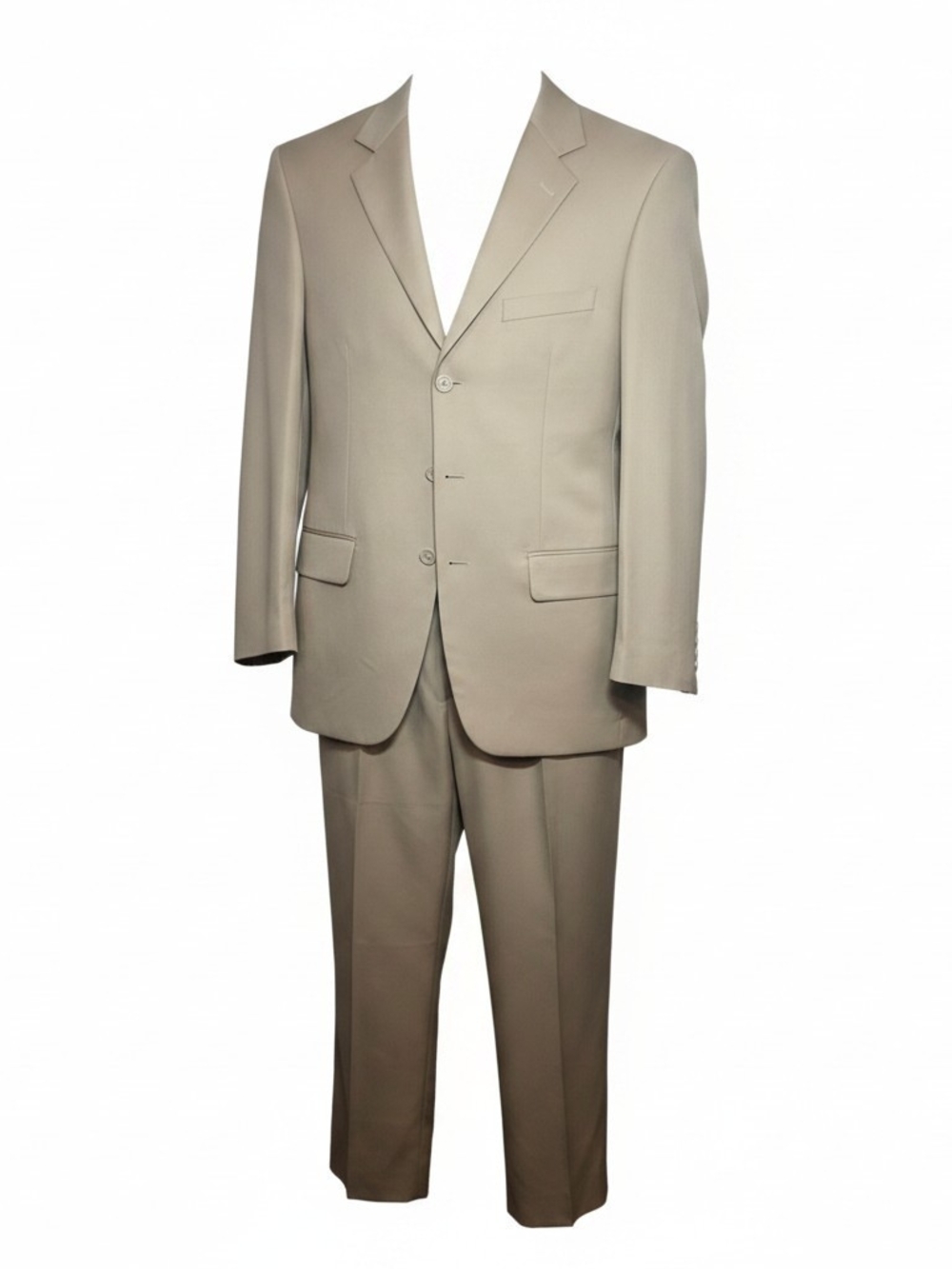 NWT Elegante Gentiluomo Beige Suit 38R 32W Zegna Model Italian Design